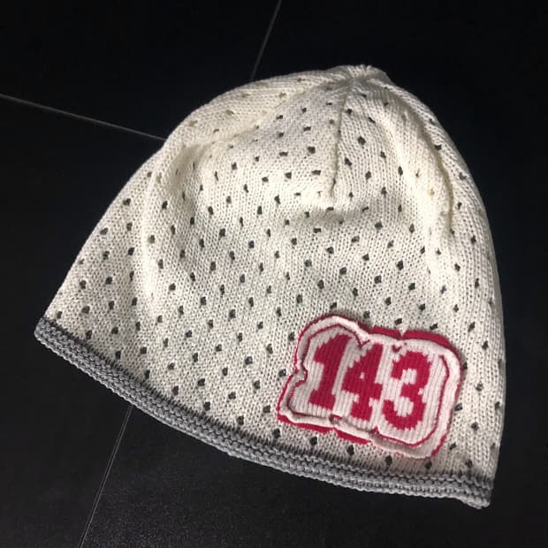 스컬프터 메쉬 니트 리버시블 비니 아이보리