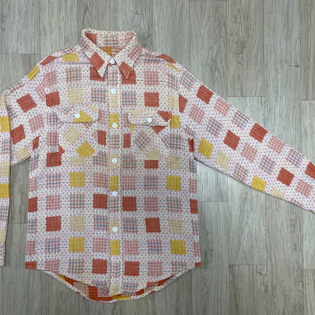 95) 슈가케인 패치워크 마드라스 패턴 워크셔츠(RRL&LVC&폴로)