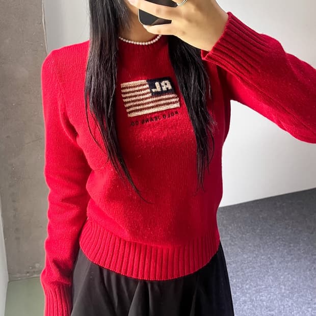 폴로진스 컴퍼니 스타 & 스트라이프 울 스웨터