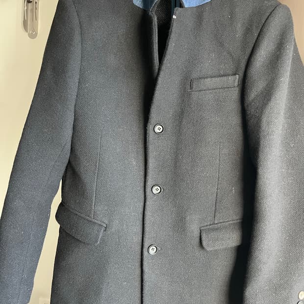 Diesel 스탠드 카라 울혼방 코트