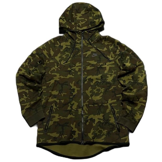 나이키 카모 테크팩 플리스 후드집업