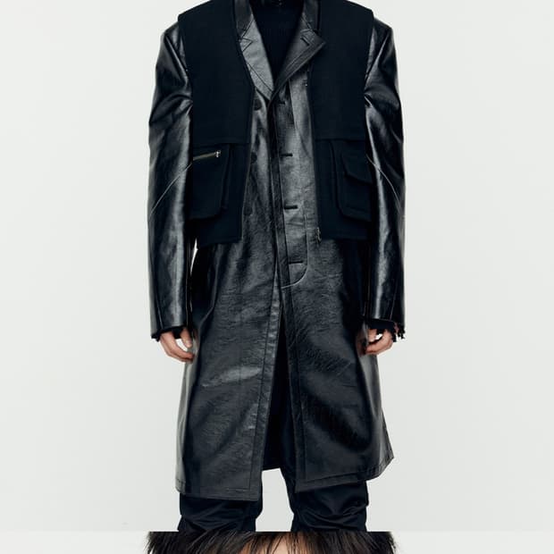 [L] 앤더슨벨 마우어 싱글 코트 블랙