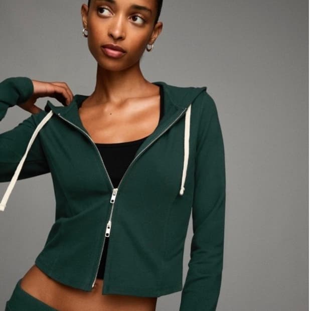 버쉬카 데일리 그린 집업 후드티 XS