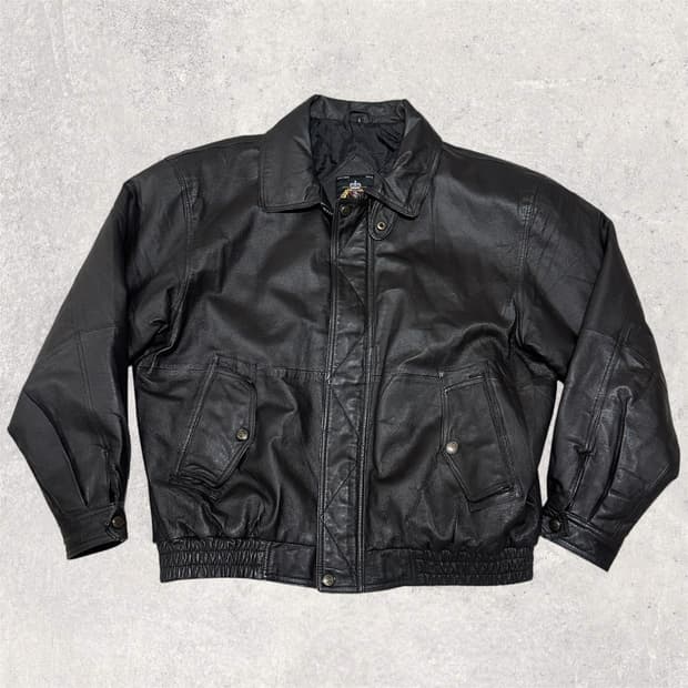 프레스티지 레더 A2 봄버 리얼레더 자켓 DARK BROWN L