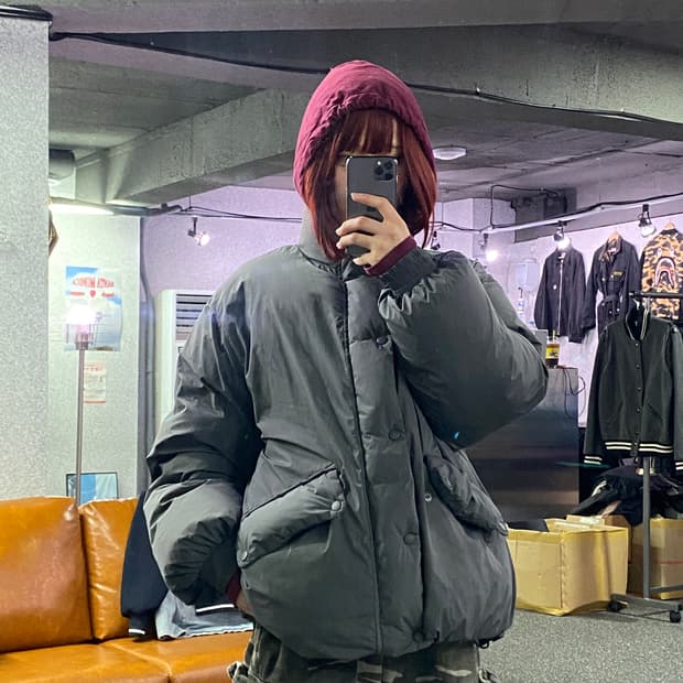 COCL 덕다운 스트링 그레이 패딩 B2447