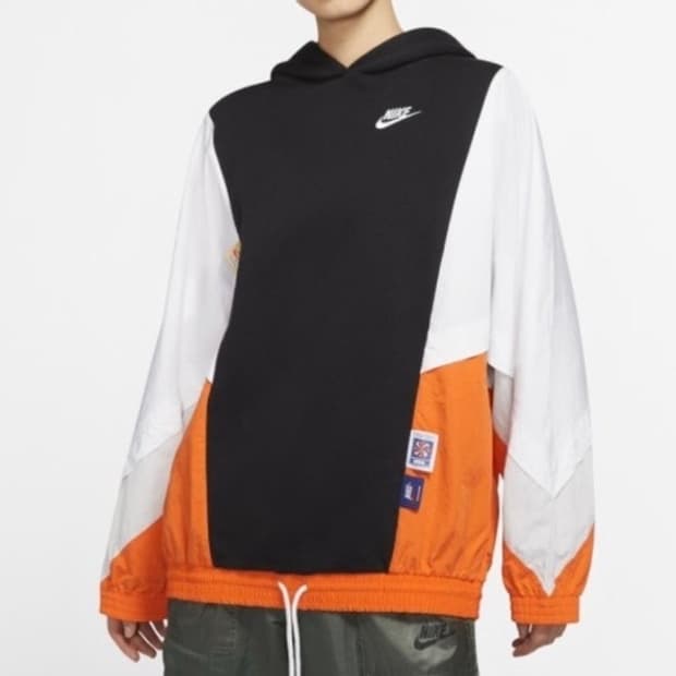 나이키 우먼스 아이콘 클래쉬 배색 후디 후드 S