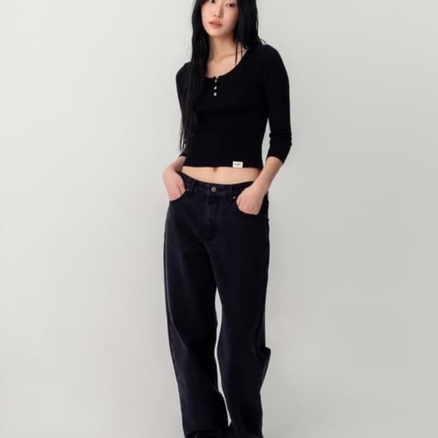 글로니 THE JANE JEANS (BLACK)