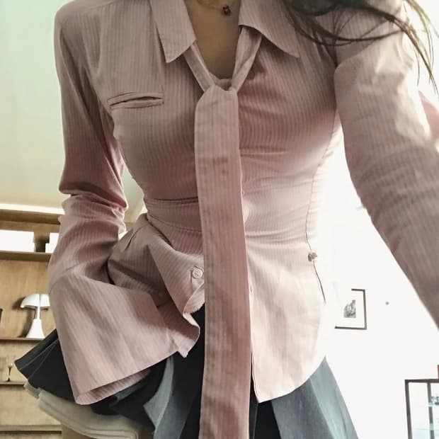 클라우드 이모션 가십걸 셔츠 (핑크)