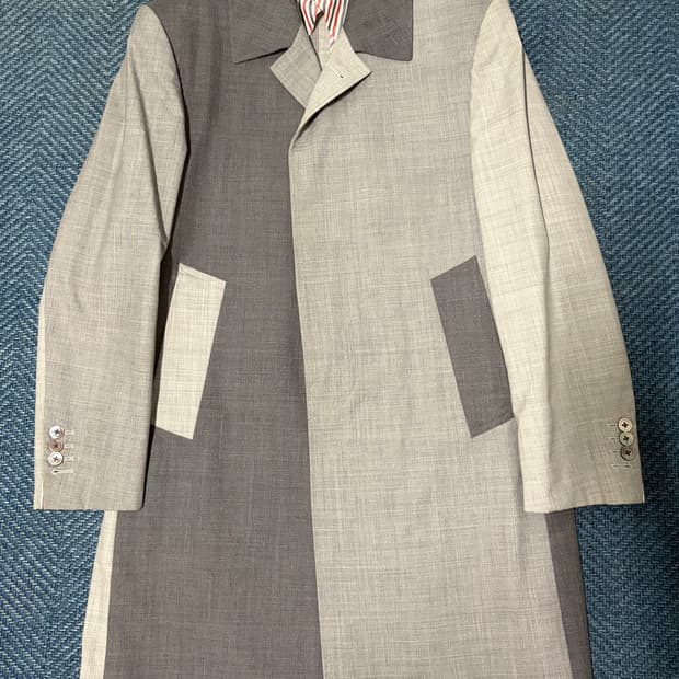 톰브라운 울120수 그레이 펀믹스 코트 1사이즈