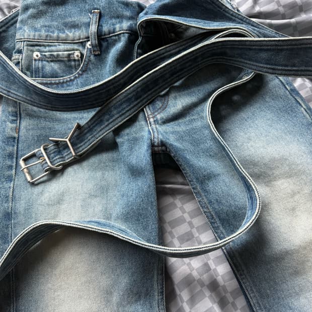 Yproject wrap belt jeans