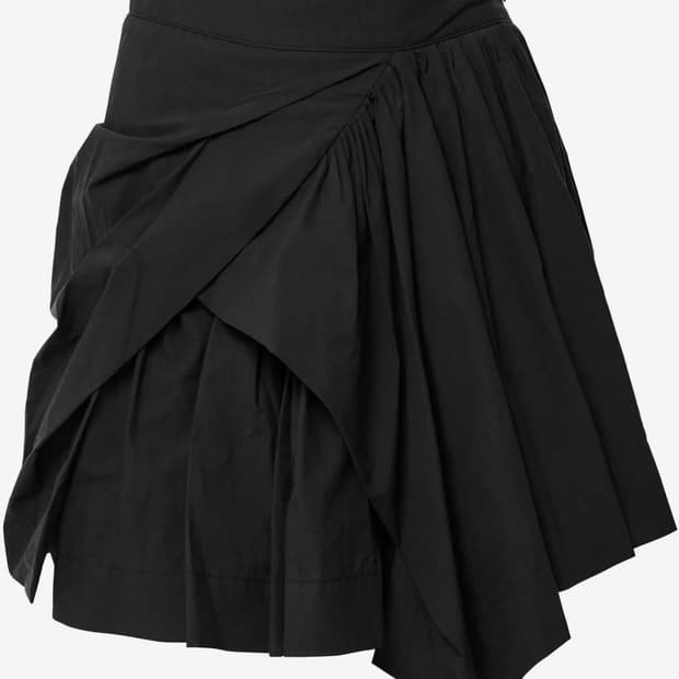 플레어업 Asymmetrical Draped Layered Skirt 