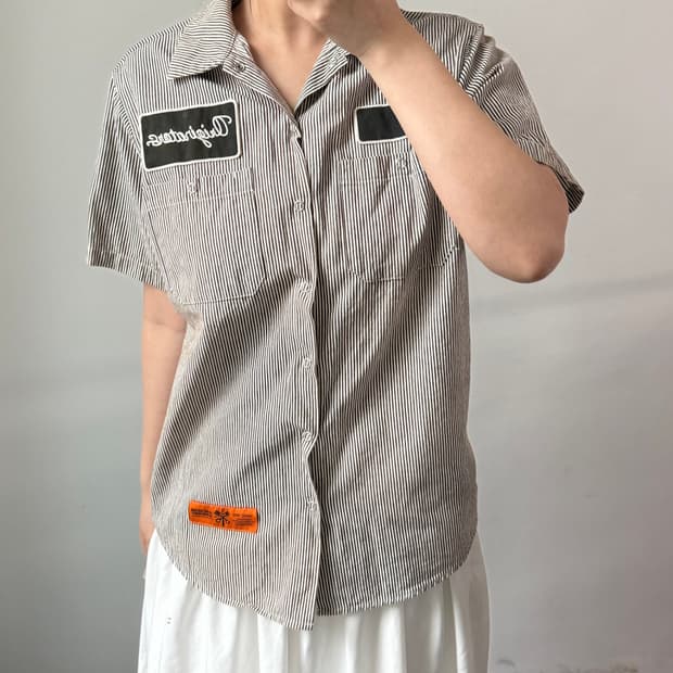 [M] 뉴에라 스트라이프 워크 셔츠