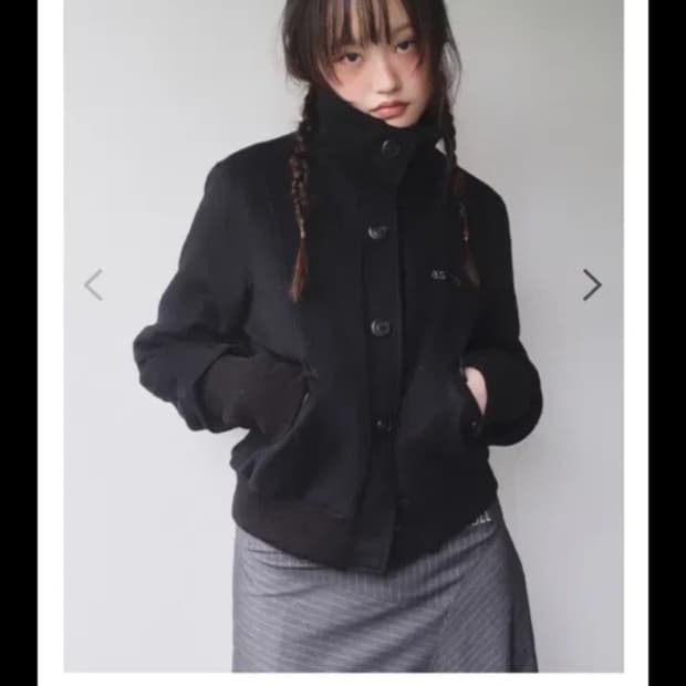 애즈온 울 덤보 자켓 블랙