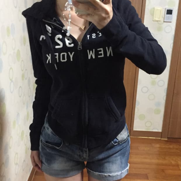 아베크롬비 대장 딱붙 후드집업