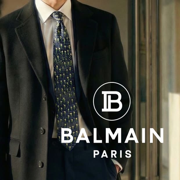 발망 실크 네이비 플라워 패턴 넥타이 9.8cm A+등급 A19307
