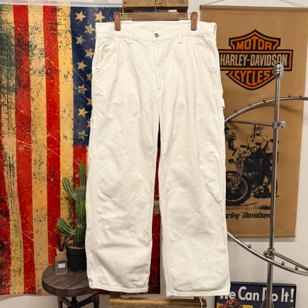 00s 칼하트 오리지널 덕 캔버스 카펜터 워크팬츠 화이트 N863  