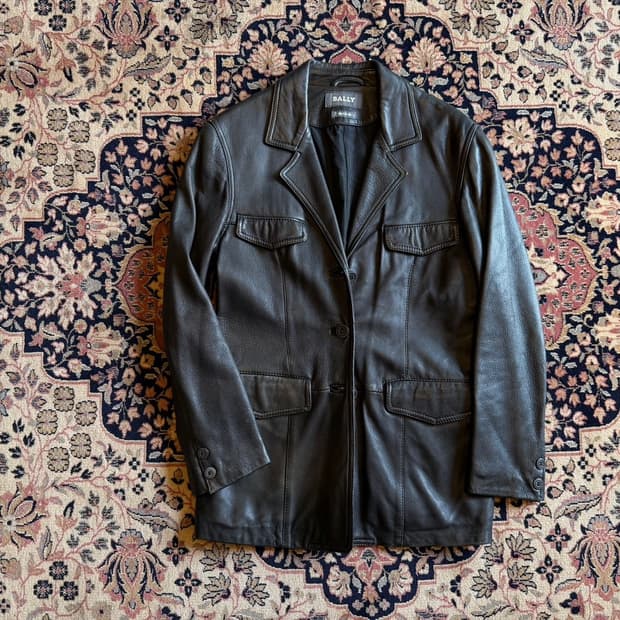 발리 레더 테일러드 자켓 66~77