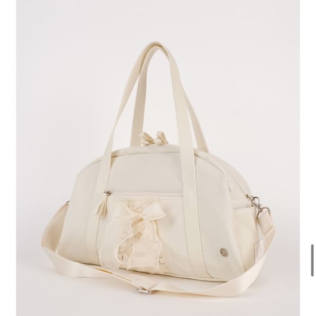 오부니 Daily ribbon gym bag_ivory 데일리 리본 짐백