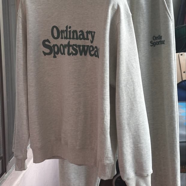 [L] 로우랩(RAW LAB) ORDINARY 발포 로고 스웻 셋업 