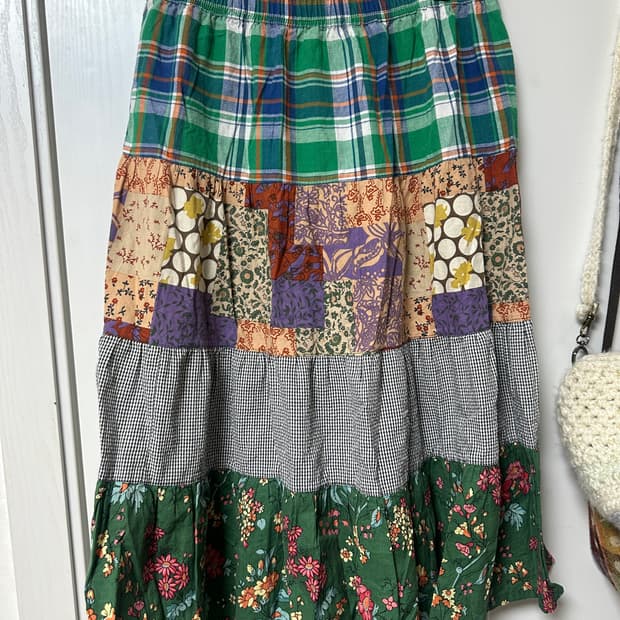빈티지 히피 하구미 스커트