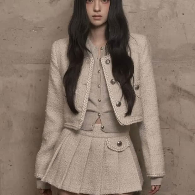 KHAKIPOINT Atelier Tweed ivory Set