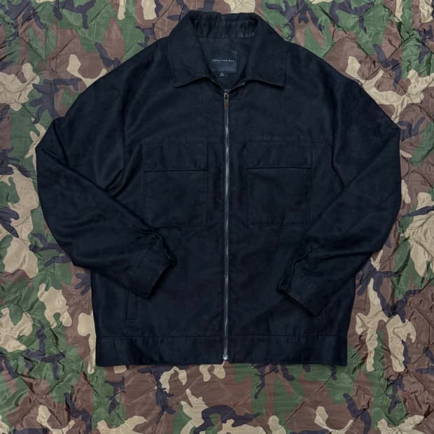 스파오 남성 블랙 집업 워크 자켓 110