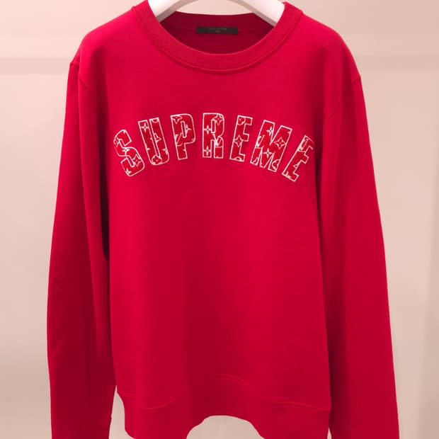 [정품/중고] 루이비통 x 슈프림 맨투맨