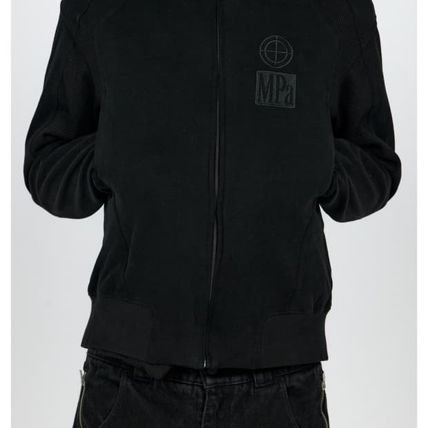 MPa CONTRAST ZIPPED JACKET Black