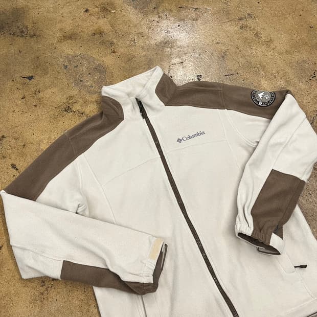 [정품/95,m] 컬럼비아 플리스 자켓 아이보리브라운 b16