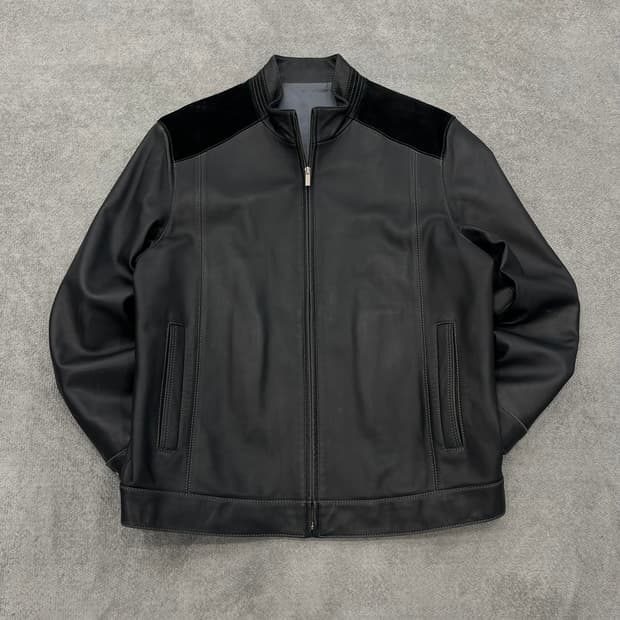 100 윈디클럽 양가죽 집업 스웨이드 레더자켓