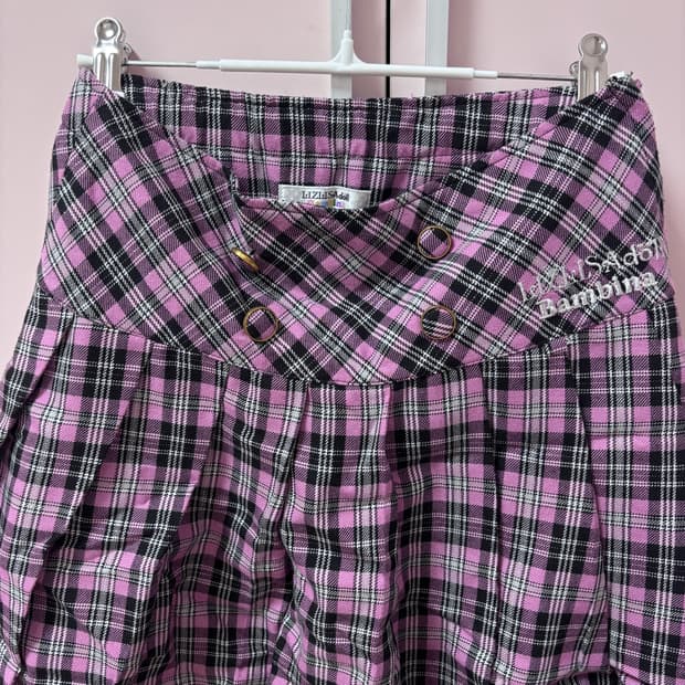 리즈리사 갸루펑크 체크 미니스커트