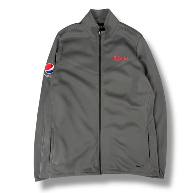 나이키 Bojangles 자수 로고 드라이핏 기모 그레이 집업 XXL