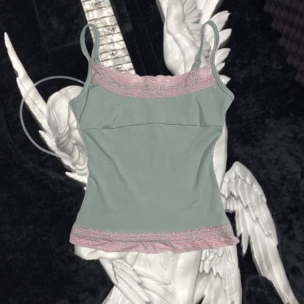 Mint faerie lace top