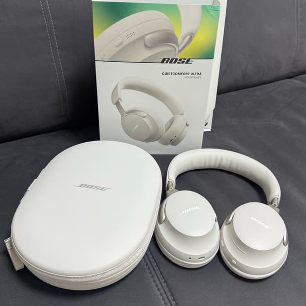 보스 QC 울트라 헤드폰 화이트스모크