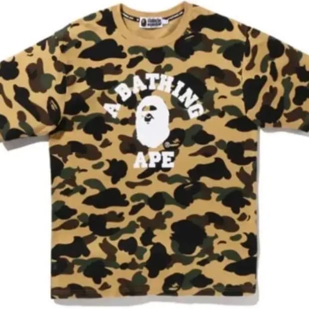[2xl] 베이프 1st 카모 컬리지 반팔 황계