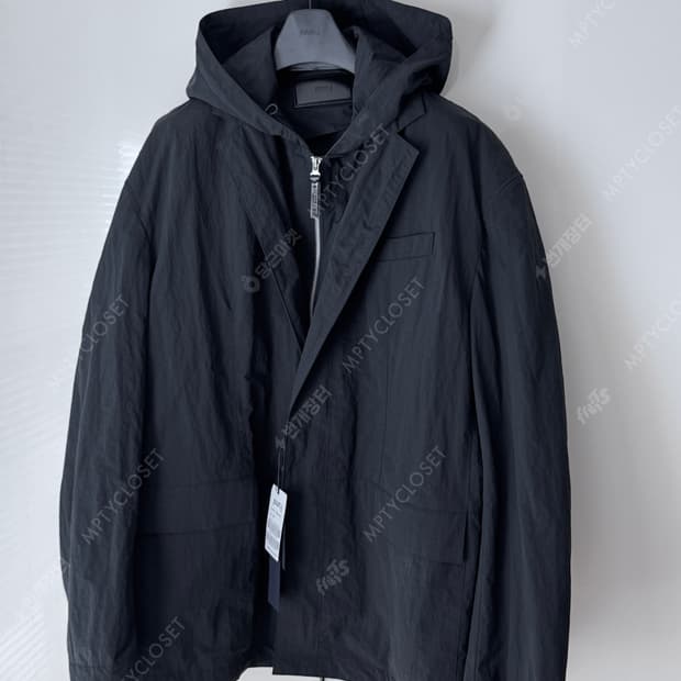 [48] 준지 디테쳐블 후드 나일론 블레이저