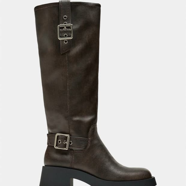 버클 플랫 부츠