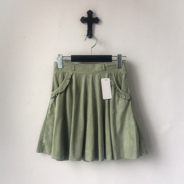 Frill point mini skirt