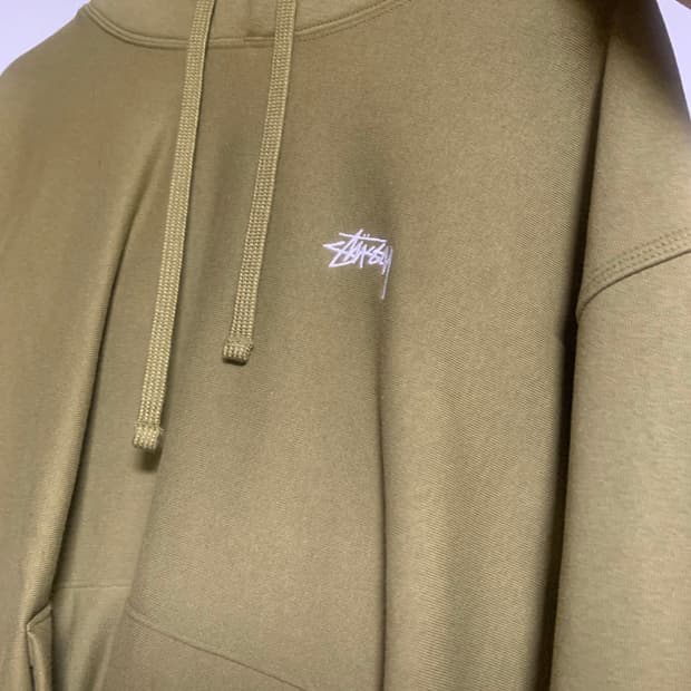 스투시 카키 후드티
