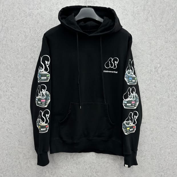 100 디스이즈네버댓 올드카 레터링 남자 루즈핏 후드티