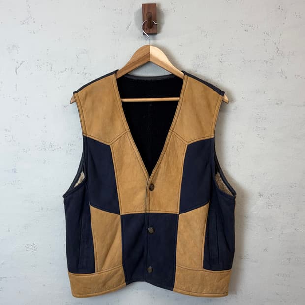 90s 뉴질랜드 빈티지 스웨이드 울 베스트