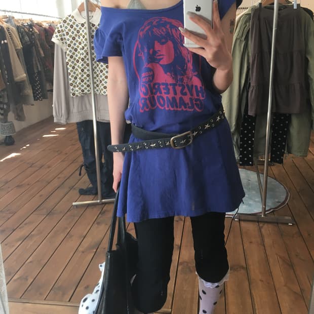 히스테릭글래머 히스걸 블루 핑크 원피스