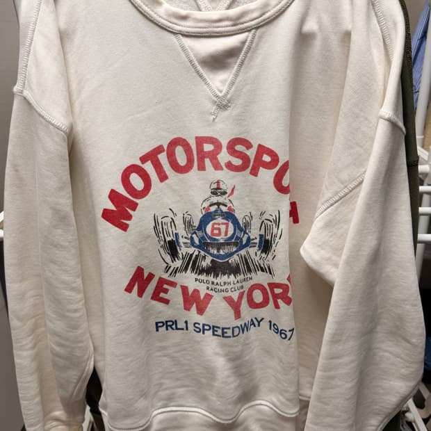 폴로 랄프로렌 빈티지핏 맨투맨 S(카키,아이보리 일괄)