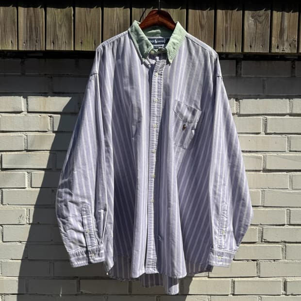 [2XL]90's 폴로 랄프로렌 The Big Shirt 스트라이프 셔츠