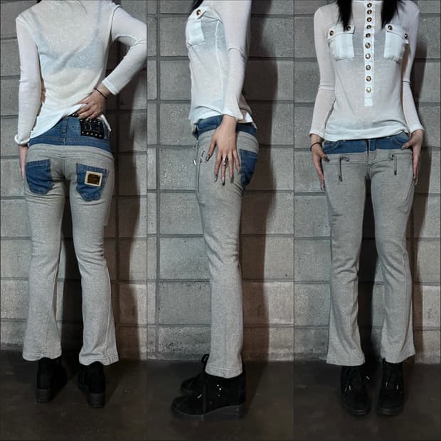 00‘s D&G 레이어드 새깅 팬츠