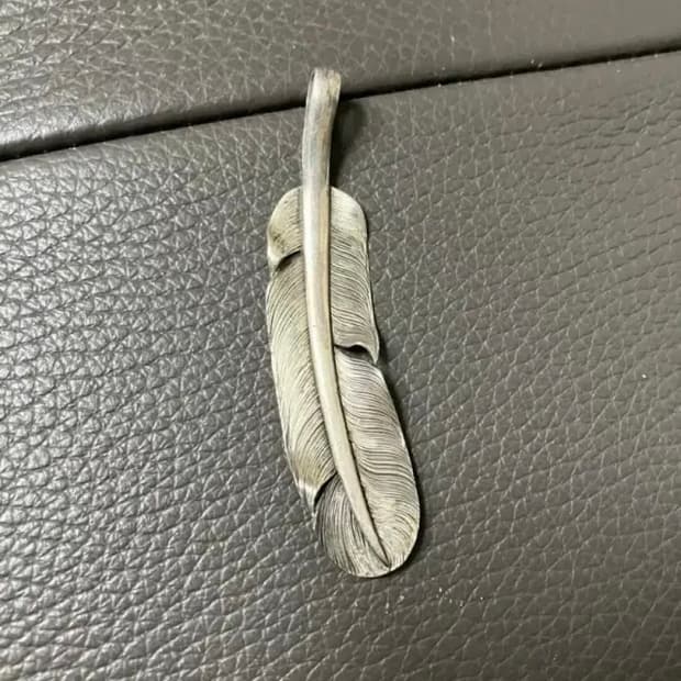 네이티브 아메리칸 실버 깃털 페더 펜던트