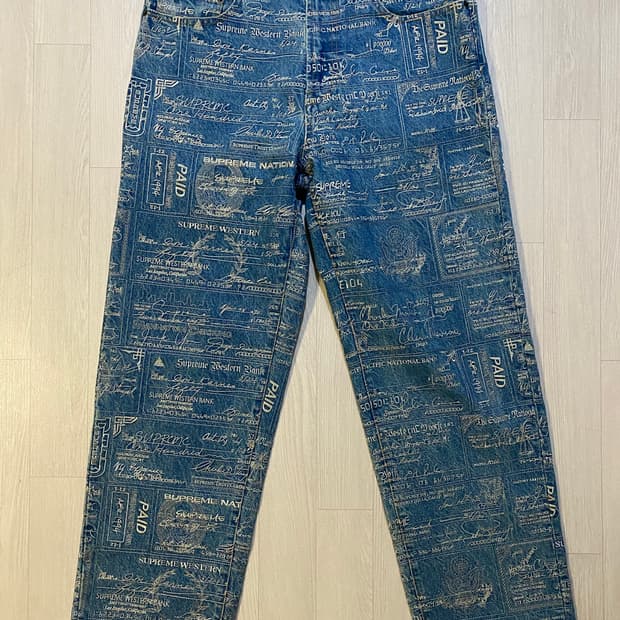 슈프림 자수팬츠