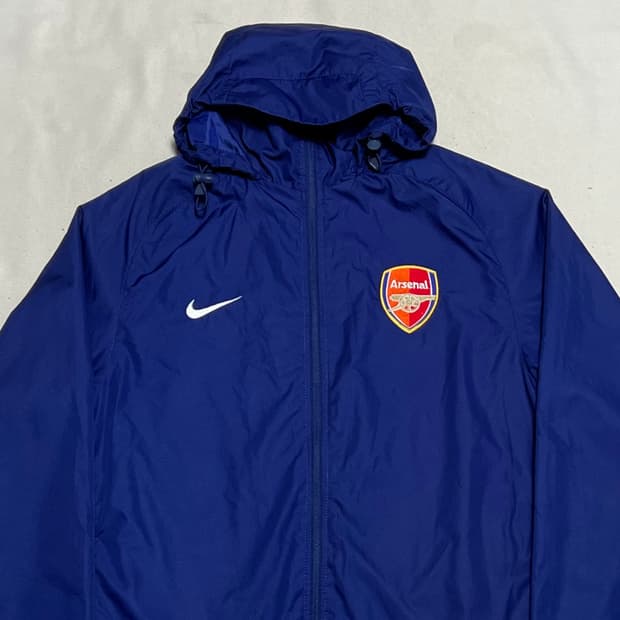 L 나이키 아스날 스톰핏 네이비 후드 바람막이