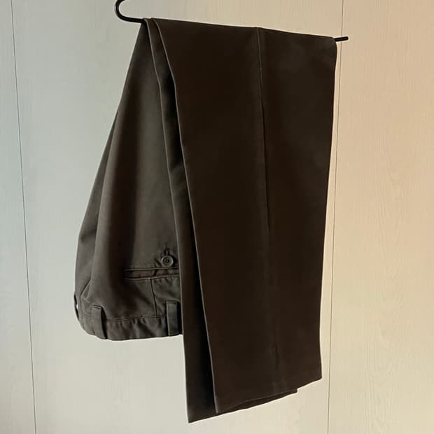 PT01 다크브라운 코튼 팬츠