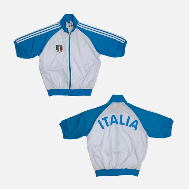 federazione italiana 이탈리아 축구 반팔 져지 집업